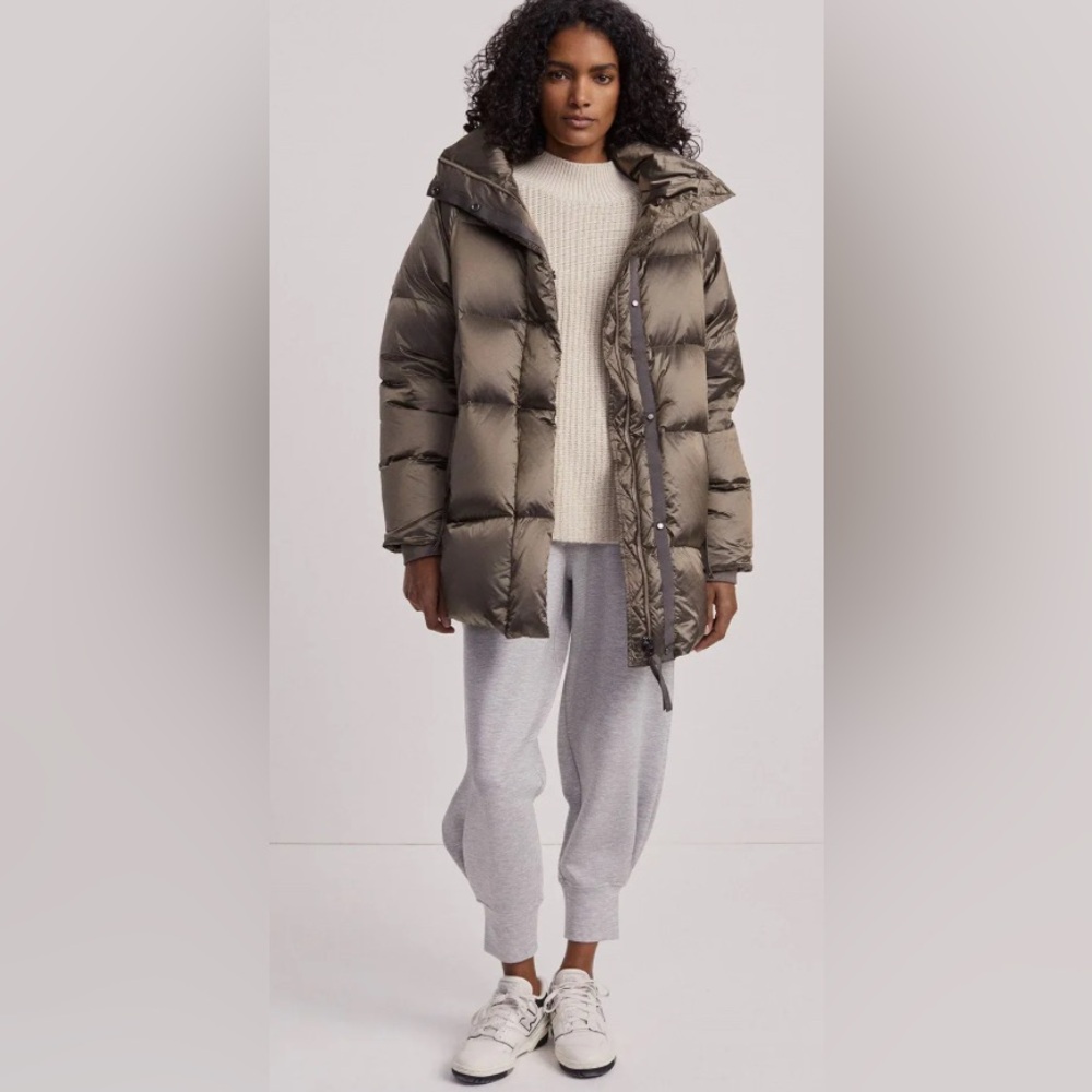 Varley canton down brushed Olive metallic Jacket puffer